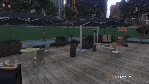 FIVEM Legion Square V4 | Revitalized Public Space MLO | Amphitheater | Seating Areas | Food Stalls | Water Features | Add-On | Optimized | Fivem Ready | High Quality — image 11