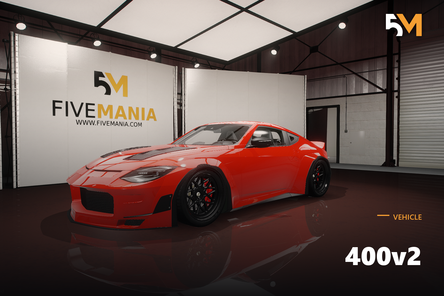 FIVEM 400v2 | Realistic Sports Car [Unbadged] Add-On | Interior & Exterior | Custom Wheels | Optimized | Fivem Ready | High Quality