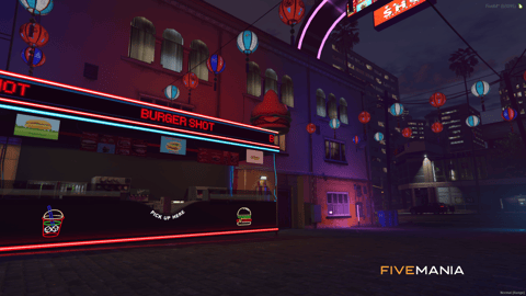 FIVEM Korea Town 2077 | Vibrant Cyberpunk District MLO | Multiple Interiors & Exteriors | Neon Lights | Custom Props | Add-On | Optimized | Fivem Ready | High Quality — image 5