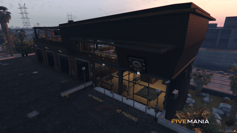 FIVEM Tuning Bar Mechanic V2 | Modern Mechanic Shop & Bar MLO | Interior & Exterior | Rooftop Lounge | Custom Office | Add-On | Optimized | Fivem Ready | High Quality — image 2