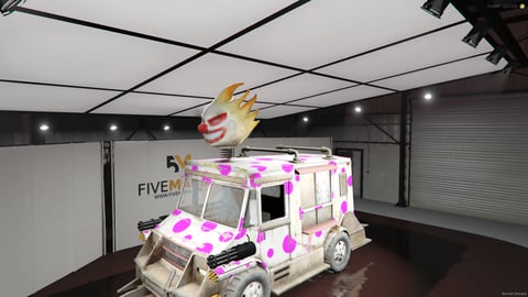 FIVEM Tmsweet | Custom Ice Cream Truck [Unbadged] Add-On | Clown Head Topper | Weapons | Custom Livery | Optimized | Fivem Ready | High Quality, image 3
