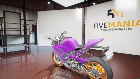 FIVEM Ktm19 | Sport Motorcycle [Unbadged] Add-On | Custom Paint | Orange Wheels | High Performance | Optimized | Fivem Ready | High Quality — image 8