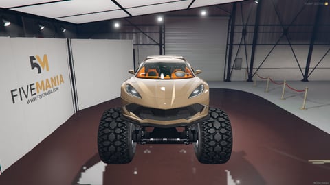 FIVEM Coquette D102 | Monster Truck Sports Car Add-On | Custom Suspension | Big Wheels | Interior & Exterior | Add-On | Optimized | Fivem Ready | High Quality, image 4