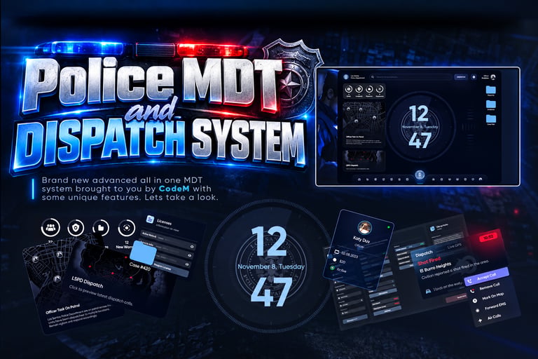FIVEM Police MDT and Dispatch System, Comprehensive Law Enforcem…