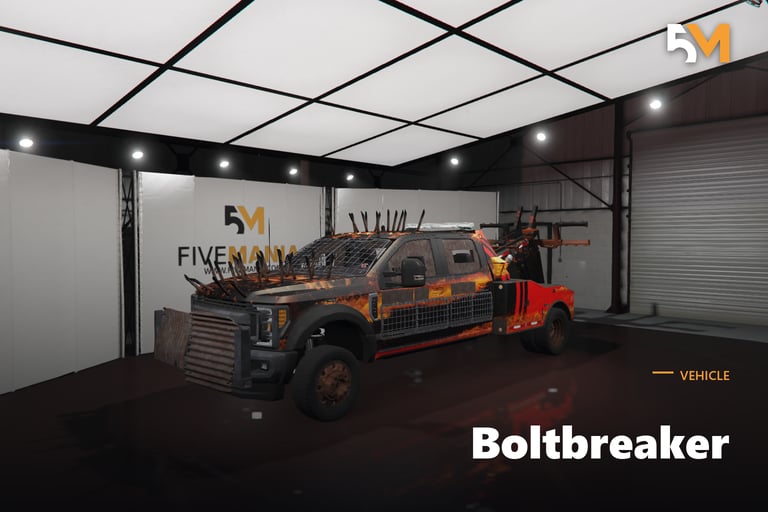 FIVEM Boltbreaker, Post-Apocalyptic Tow Truck [Unbadged] Add-On