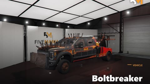 FIVEM Boltbreaker | Post-Apocalyptic Tow Truck [Unbadged] Add-On | Armored Body | Spikes & Custom Parts | Unique Livery | Optimized | Fivem Ready | High Quality cover