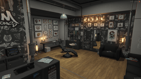 FIVEM Tattoo Shop Reworked | Modern Tattoo Parlor MLO | Interior & Exterior | Custom Props | Optimized | Add-On | Fivem Ready | High Quality — image 3