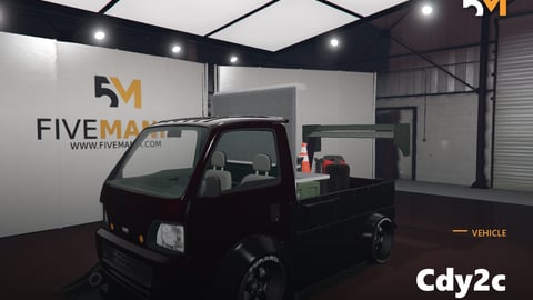 FIVEM Cdy2c | Custom Mini Pickup Truck Add-On | Widebody Kit | Custom Wheels | Tuning Parts | Bed Equipment | Add-On | Optimized | Fivem Ready | High Quality cover