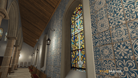 FIVEM Rockford Church | Grand Church MLO | Interior & Exterior | Stained Glass | Add-On | Optimized | Fivem Ready | High Quality — image 14