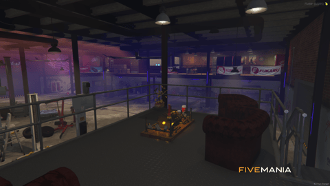 FIVEM Reds Tunndershop | Custom Mechanic Shop MLO | Interior & Exterior | Modern Design | Neon Lighting | Lounge & Arcade | Add-On | Optimized | Fivem Ready | High Quality — image 7