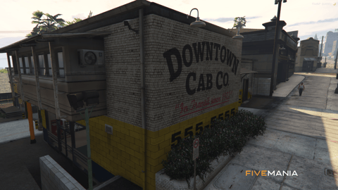 FIVEM Downtown Cab Co | Functional Taxi Company MLO | Interior & Exterior | Reception Area | Office Space | Garage | Add-On | Optimized | Fivem Ready | High Quality — image 3