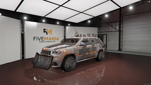 FIVEM Mammoth | Armored Post-Apocalyptic SUV [Unbadged] Add-On | Custom Armor | Spikes & Plow | Mounted Weapon | Off-Road Ready | Add-On | Optimized | Fivem Ready | High Quality, image 3