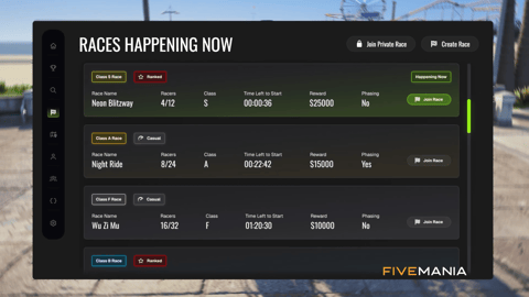 FIVEM Street Racing V2 | Advanced Racing System | Custom Tracks | Leaderboards | ELO Ranking | Profile Search | Add-On | Optimized | Fivem Ready | High Quality, image 14