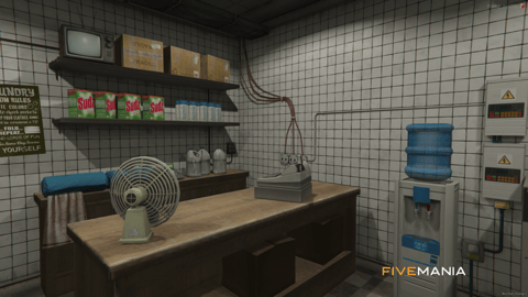 FIVEM Grove Laundromat | Functional Business MLO | Interior & Exterior | Working Machines | Custom Props | Add-On | Optimized | Fivem Ready | High Quality — image 5