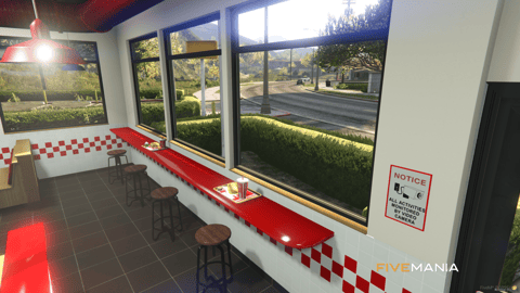 FIVEM Burger Shot Mirror Park | Fast Food Restaurant MLO | Interior & Exterior | Custom Props | Optimized | Add-On | Fivem Ready | High Quality — image 6
