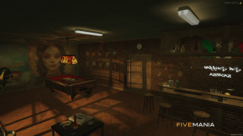 FIVEM Aztecas Hide Out | Custom Gang Hideout MLO | Interior & Exterior | Bar & Billiards | Office Space | Add-On | Optimized | Fivem Ready | High Quality — image 7