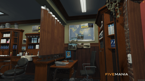 FIVEM Barber | Classic Barber Shop MLO | Interior & Exterior | Custom Props | Optimized | Fivem Ready | High Quality — image 8