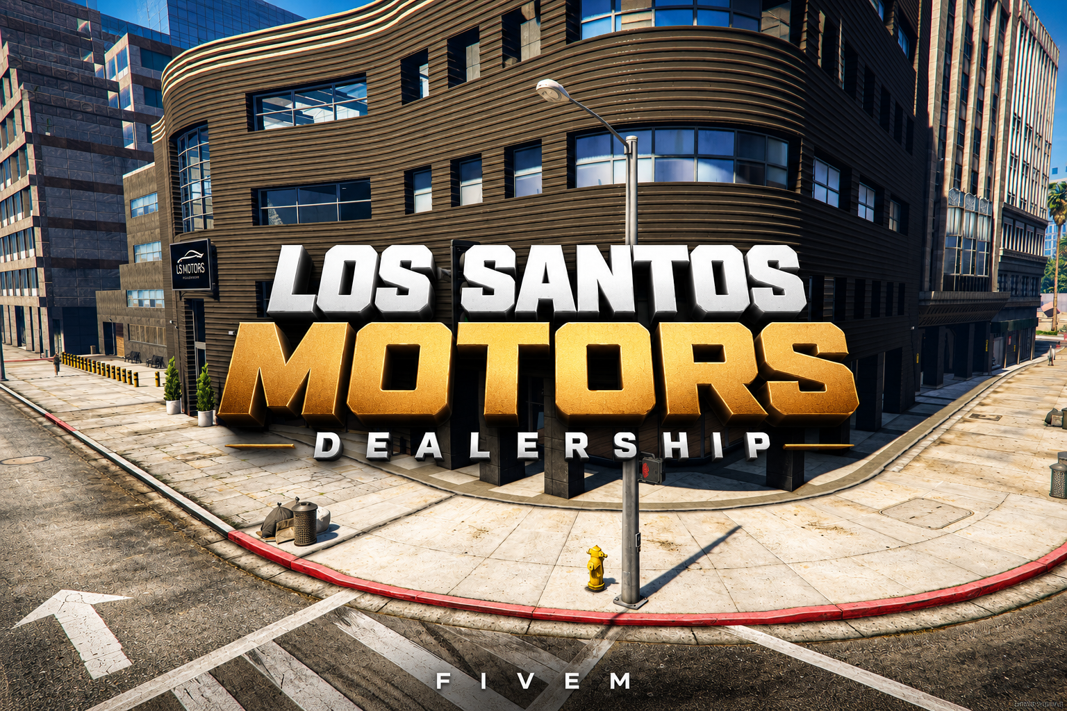 FIVEM Los Santos Motors Dealership | Luxury Car Dealership MLO | Interior & Exterior | Showroom & Offices | Mechanic Garage | Add-On | Optimized | Fivem Ready | High Quality
