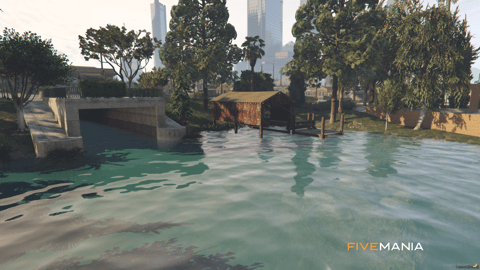 FIVEM Grove Street Lake | Multi-Purpose Waterfront MLO | Gym & Office | Outdoor Lounge | Amphitheater & Beach | Add-On | Optimized | Fivem Ready | High Quality — image 9
