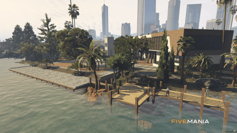 FIVEM Grove Street Lake | Multi-Purpose Waterfront MLO | Gym & Office | Outdoor Lounge | Amphitheater & Beach | Add-On | Optimized | Fivem Ready | High Quality — image 6