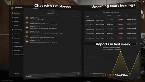 FIVEM Doj Job & Mdt System | Comprehensive Justice System | Job Management | MDT Interface | Locker & Wardrobe Systems | Reports | Add-On | Optimized | Fivem Ready | High Quality, image 7