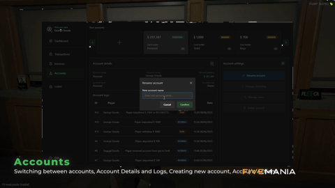 FIVEM Advanced Banking | Comprehensive Banking System | Dashboard & Transactions | Accounts & Loans | Card Hacking | Add-On | Optimized | Fivem Ready | High Quality, image 12