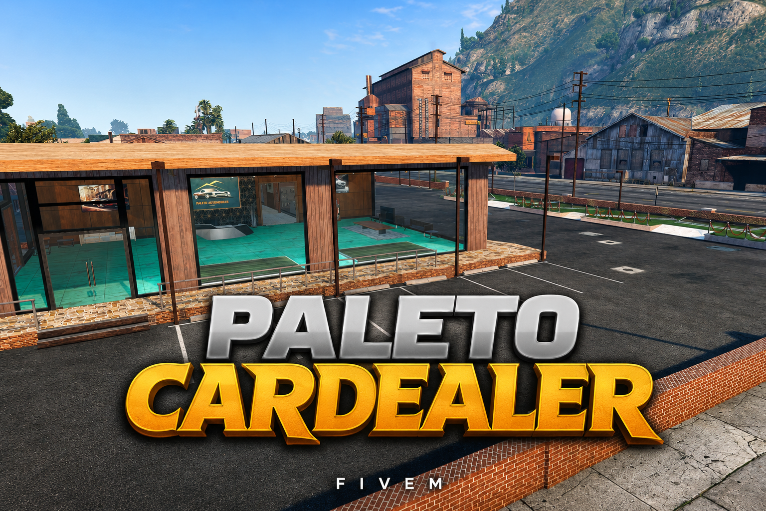FIVEM Paleto Cardealer | Modern Vehicle Dealership MLO | Interior & Exterior | Showroom & Garage | Conference Room | Add-On | Optimized | Fivem Ready | High Quality