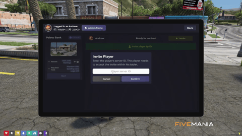 FIVEM Heist Contracts | Advanced Crime Script | Multiple Heists | Minigames | Admin Panel | Custom UI | Add-On | Optimized | Fivem Ready | High Quality, image 6