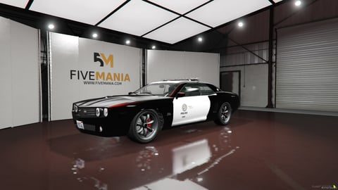 FIVEM Dodge Challenger | Lore Friendly Police Muscle Car Add-On | Working Emergency Lights | Custom Liveries | HQ Interior | Optimized | Fivem Ready | High Quality, image 3