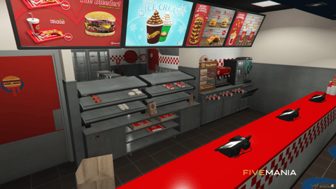 FIVEM Burger Shot Vespucci | Iconic Fast Food Restaurant MLO | Interior & Exterior | Full Kitchen | Dining Area | Staff Rooms | Add-On | Optimized | Fivem Ready | High Quality — image 10