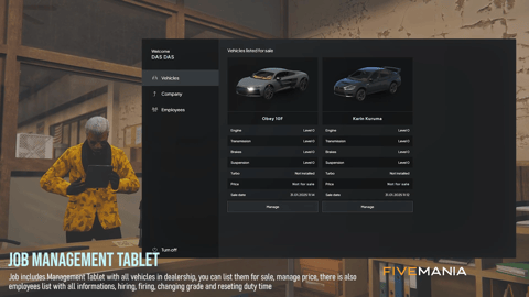 FIVEM Used Car Business | Comprehensive Dealership Script | Vehicle Sales & Contracts | Test Drives | Inspection | Add-On | Optimized | Fivem Ready | High Quality, image 3