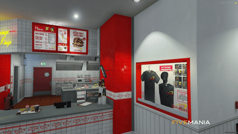 FIVEM Up N Atom Freeway | Iconic Fast Food Restaurant MLO | Interior & Exterior | Detailed Kitchen | Dining Area | Add-On | Optimized | Fivem Ready | High Quality — image 22