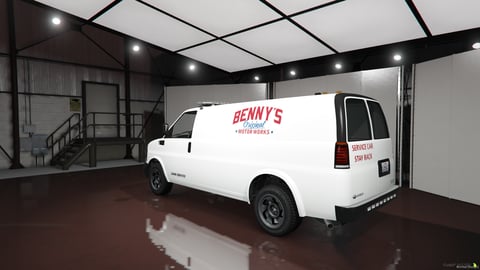 FIVEM Chevrolet Express | Lore Friendly Service Van | Benny's Livery | Working Lights | Add-On | Optimized | Fivem Ready | High Quality, image 8