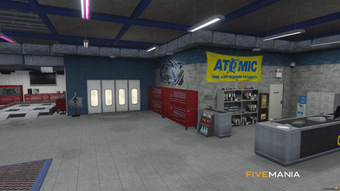 FIVEM Los Santos Customs Mechanic Airport Section | Expanded Mechanic Shop MLO | Interior & Exterior | Lounge Area | Underground Parking | Add-On | Optimized | Fivem Ready | High Quality — image 10