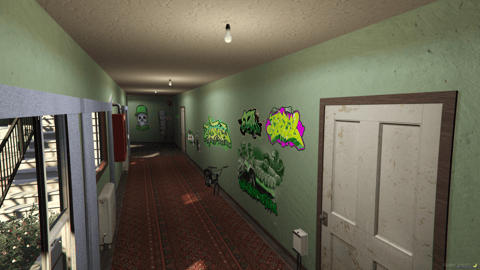 FIVEM Davis Gang Hideout | Multi-Level Apartment MLO | Interior & Exterior | Workshop & Armory | Custom Graffiti | Add-On | Optimized | Fivem Ready | High Quality — image 6