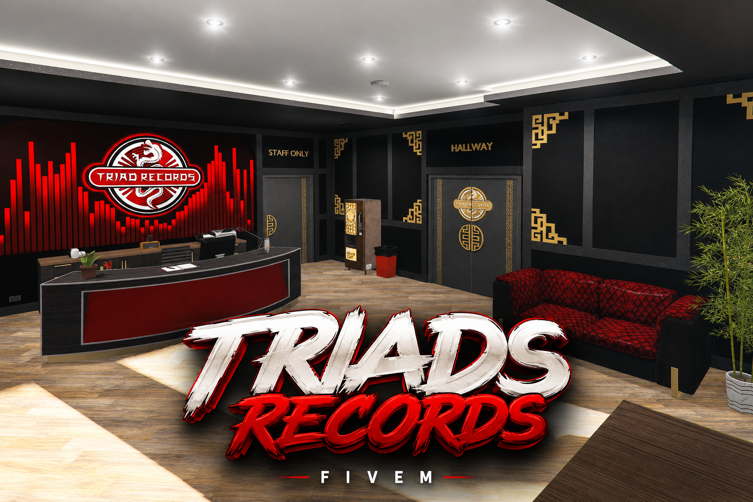 FIVEM Triads Records | Exclusive Record Label MLO | Interior & Exterior | Recording Studio | Add-On | Optimized | Fivem Ready | High Quality