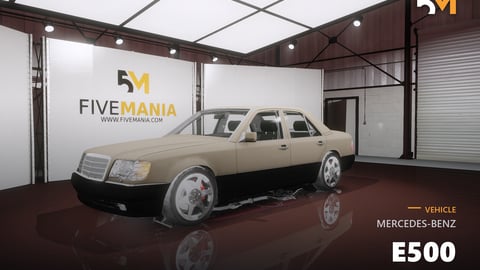 FIVEM Mercedes-Benz E500 | Realistic Luxury Sedan [Unbadged] Add-On | Interior & Exterior | Custom Wheels | Optimized Performance | Fivem Ready | High Quality | Add-On cover