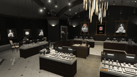 FIVEM Jewelry Extension | Luxury Jewelry Store Interior | Interior & Exterior | Office & Storage | Custom Props | Add-On | Optimized | Fivem Ready | High Quality — image 3