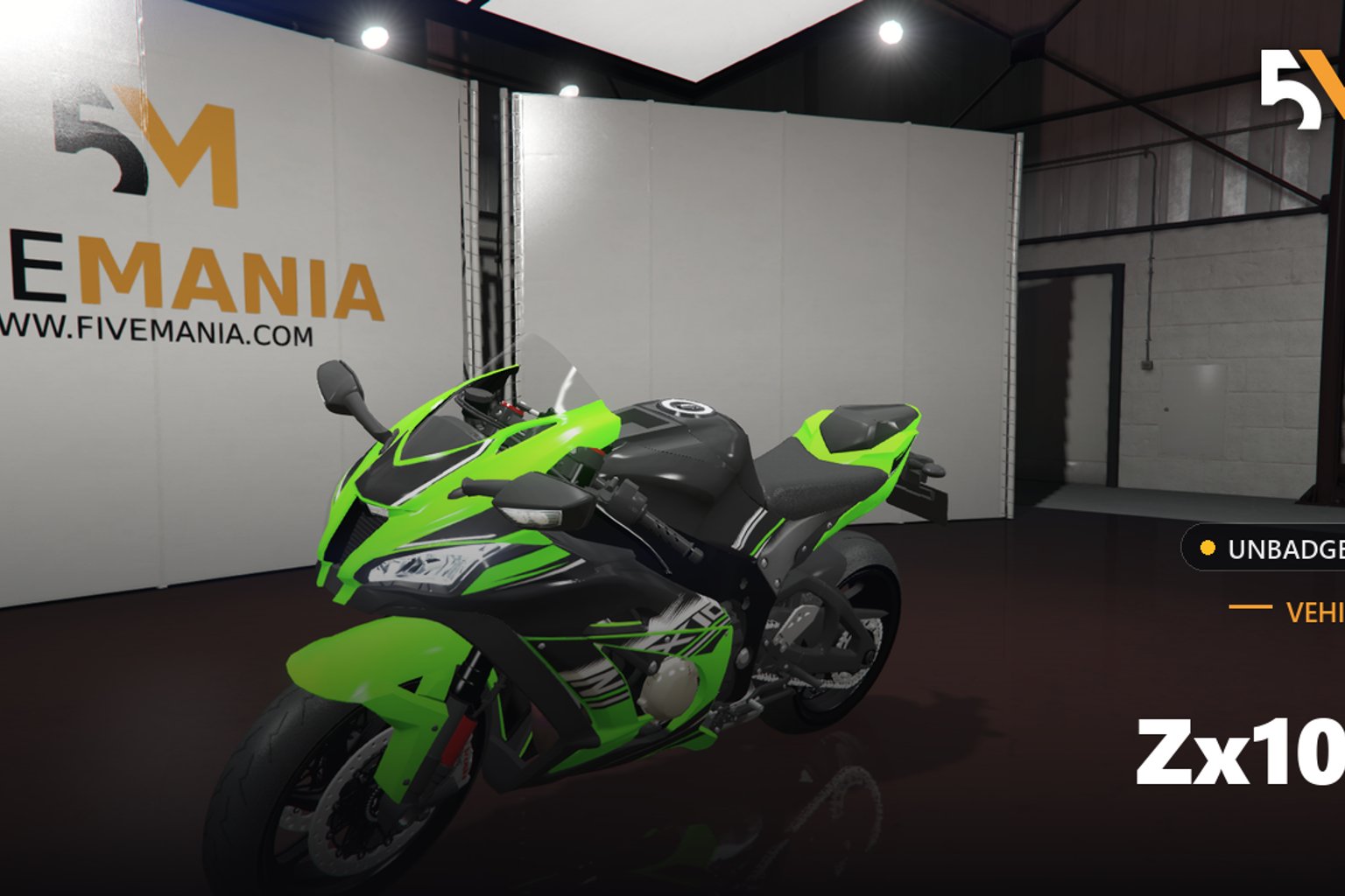 FIVEM Zx10r | Realistic Sports Bike [Unbadged] Add-On | Optimized | Fivem Ready | High Quality