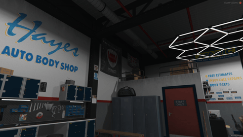 FIVEM Hayes Mechanic Shop | Custom Mechanic Shop MLO | Interior & Exterior | Repair Bays | Office & Waiting Area | Add-On | Optimized | Fivem Ready | High Quality — image 9
