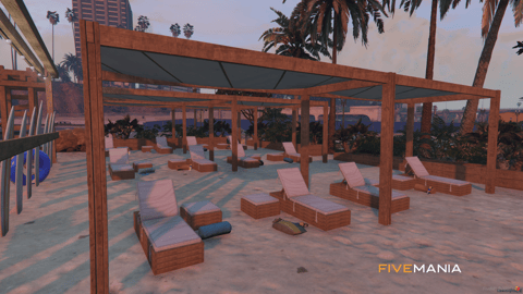 FIVEM Beach Club | Vibrant Coastal MLO | Bar & Hot Tub | Seating Areas | Add-On | Optimized | Fivem Ready | High Quality — image 6