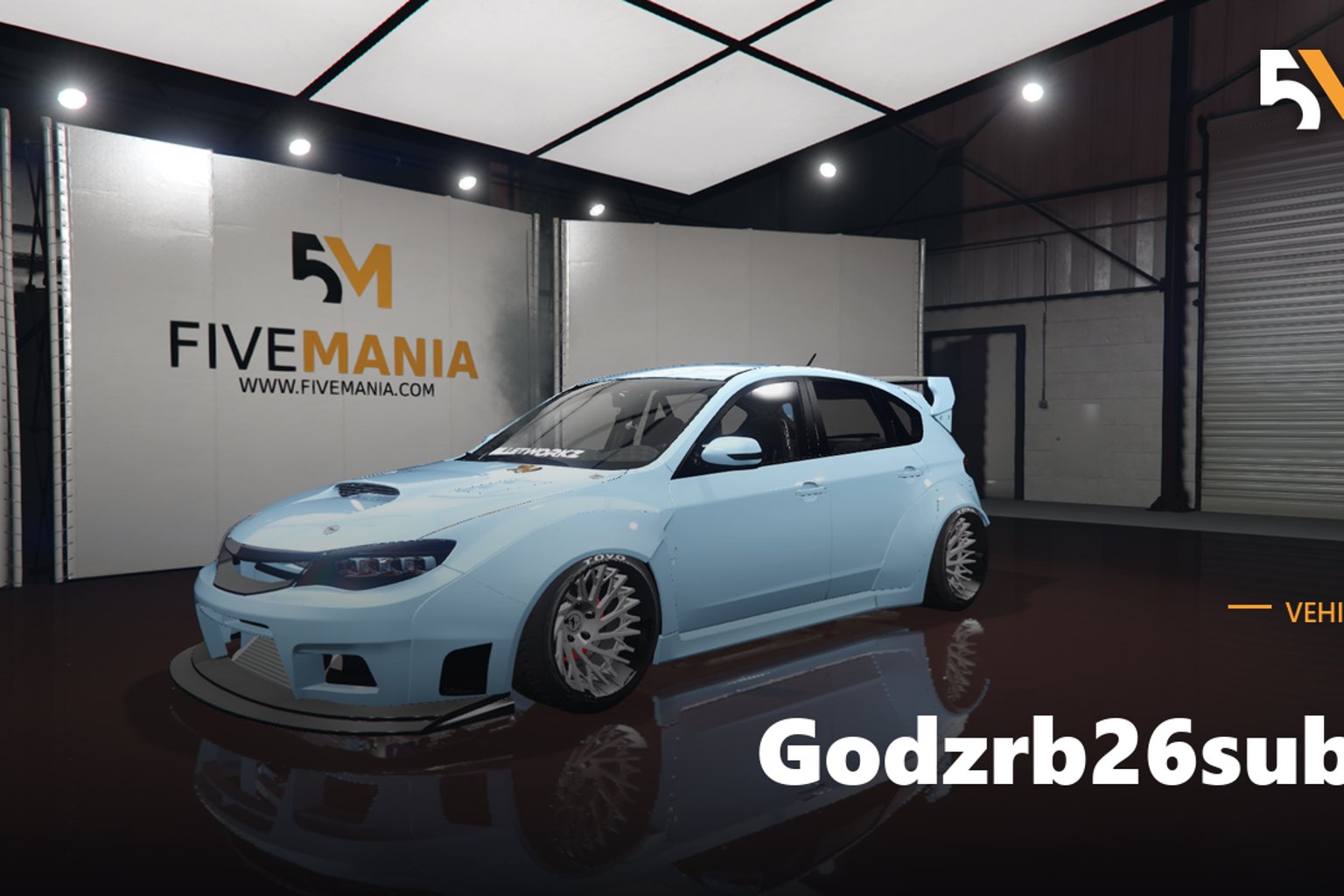 FIVEM Godzrb26subi | Highly Modified Sports Car [Unbadged] Add-On | Custom Widebody | Performance Wheels | Lowered Suspension | Custom Hood | Optimized | Fivem Ready | High Quality