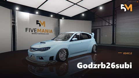 FIVEM Godzrb26subi | Highly Modified Sports Car [Unbadged] Add-On | Custom Widebody | Performance Wheels | Lowered Suspension | Custom Hood | Optimized | Fivem Ready | High Quality cover