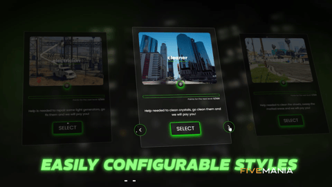 FIVEM Multiple Civilian Jobs | Dynamic Civilian Job Script | 25+ Pre-Made Jobs | Progression System | Random Routes | Temporary & Permanent Jobs | Add-On | Optimized | Fivem Ready | High Quality, image 5