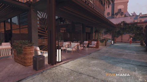FIVEM Coffee Noir | Modern Lakeside Cafe MLO | Interior & Exterior | Outdoor Seating | Add-On | Optimized | Fivem Ready | High Quality — image 9