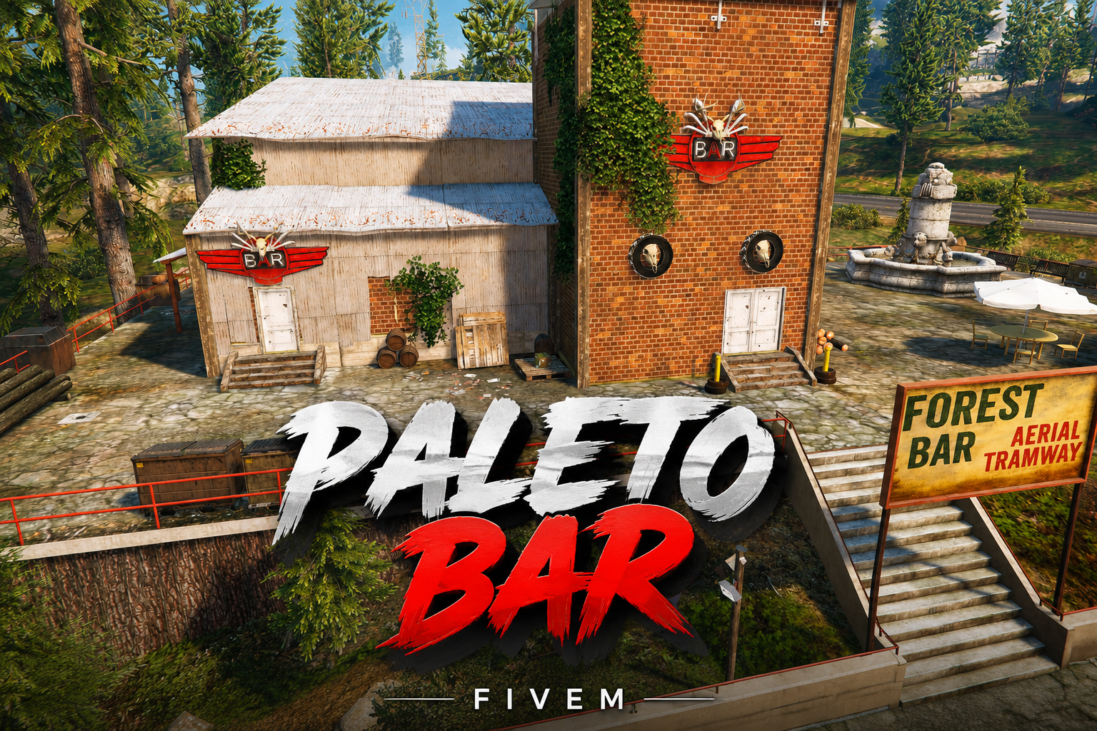 FIVEM Paleto Bar | Rustic Forest Bar MLO | Interior & Exterior | Custom Props | Add-On | Optimized | Fivem Ready | High Quality