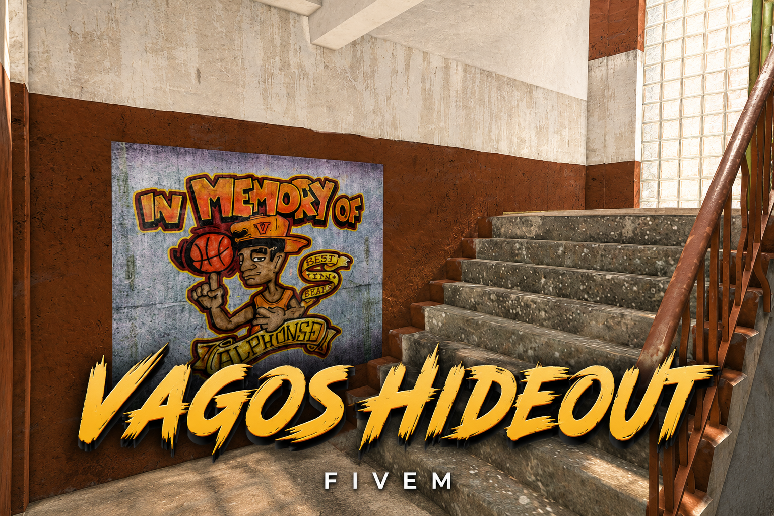FIVEM Vagos Hideout | Custom Gang Hideout MLO | Interior & Exterior | Custom Props | Lore Friendly Graffiti | Add-On | Optimized | Fivem Ready | High Quality