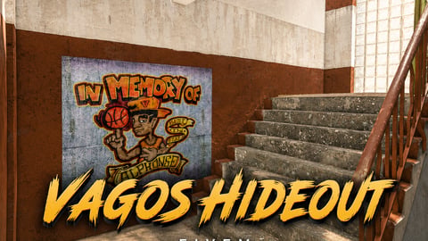 FIVEM Vagos Hideout | Custom Gang Hideout MLO | Interior & Exterior | Custom Props | Lore Friendly Graffiti | Add-On | Optimized | Fivem Ready | High Quality cover
