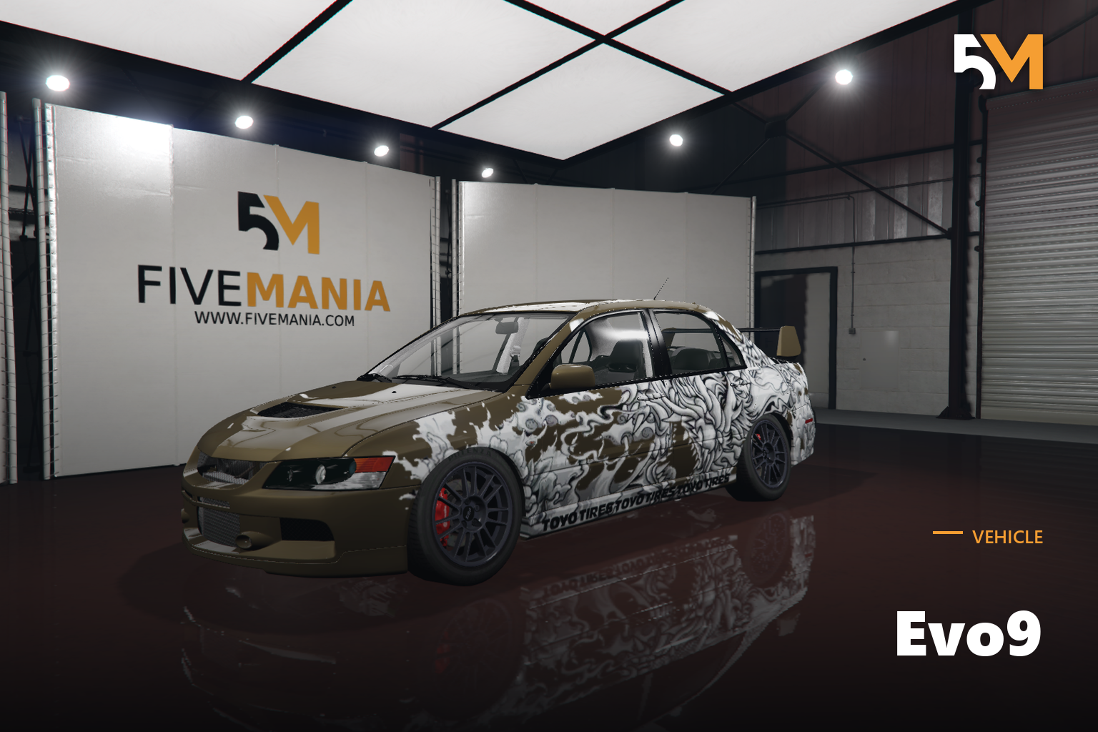 FIVEM Evo9 | Realistic Sports Car [Badged] Add-On | Liveries | Optimized | Fivem Ready | High Quality