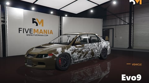 FIVEM Evo9 | Realistic Sports Car [Badged] Add-On | Liveries | Optimized | Fivem Ready | High Quality cover